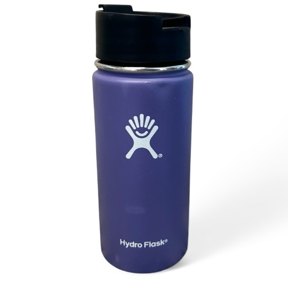 Hydro Flask 16 oz Travel Coffee Flask Wide Mouth with Hydro Flip Cap Plum